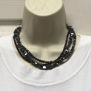 Brighton black with silver collar necklace